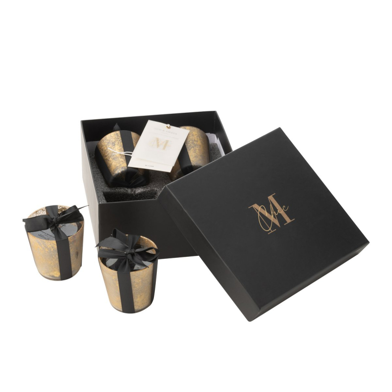 cadeauverpakking geurkaarsen oud & amber